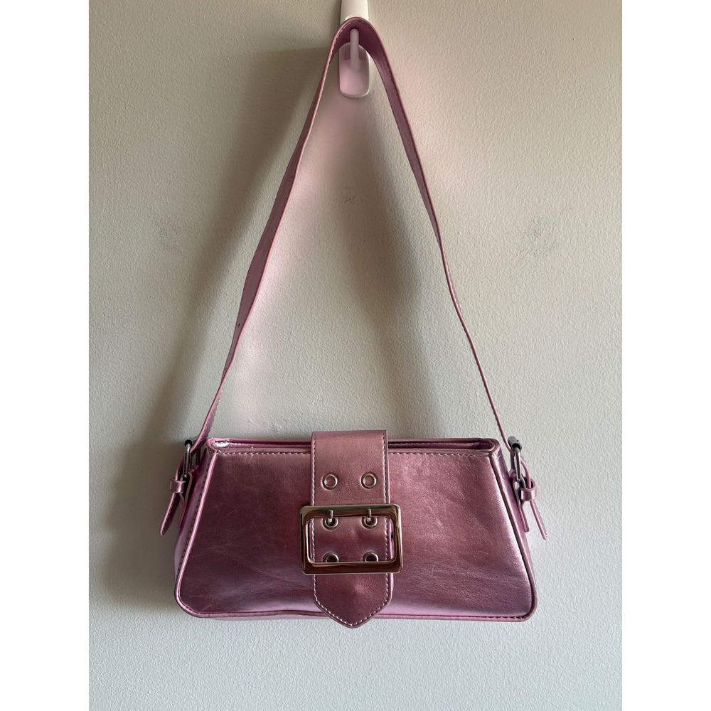 Forever 21 Metallic Pink Y2K Style Baguette Shoulder Bag